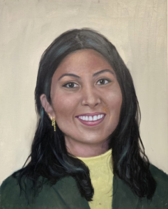 an pil painting of a woman