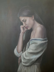 A painting of a woman