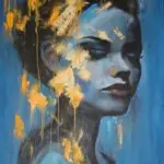 A painting of a woman