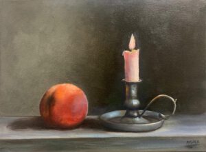 candle and Peach
